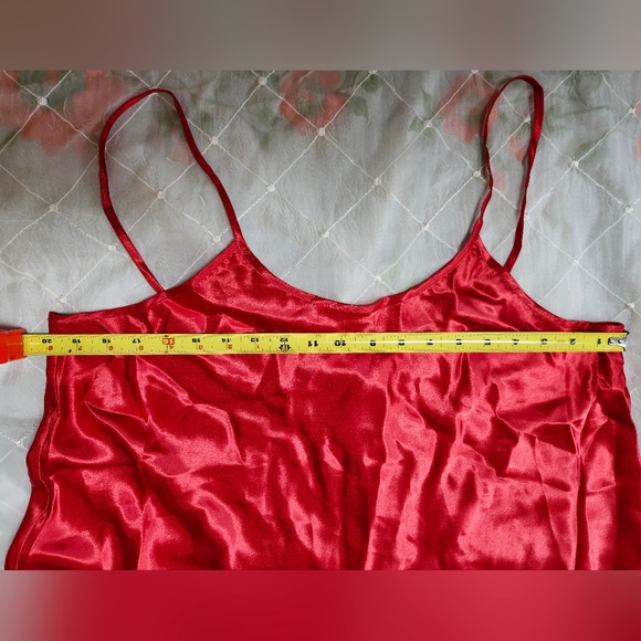 Luxe Red Satin Slip - Picture 2 of 5